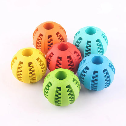 Dog Ball Toy for Small Dogs | Interactive, Elastic, Chew-Friendly & Tooth Cleaning