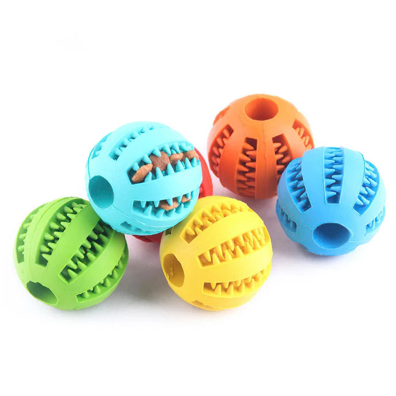 Dog Ball Toy for Small Dogs | Interactive, Elastic, Chew-Friendly & Tooth Cleaning